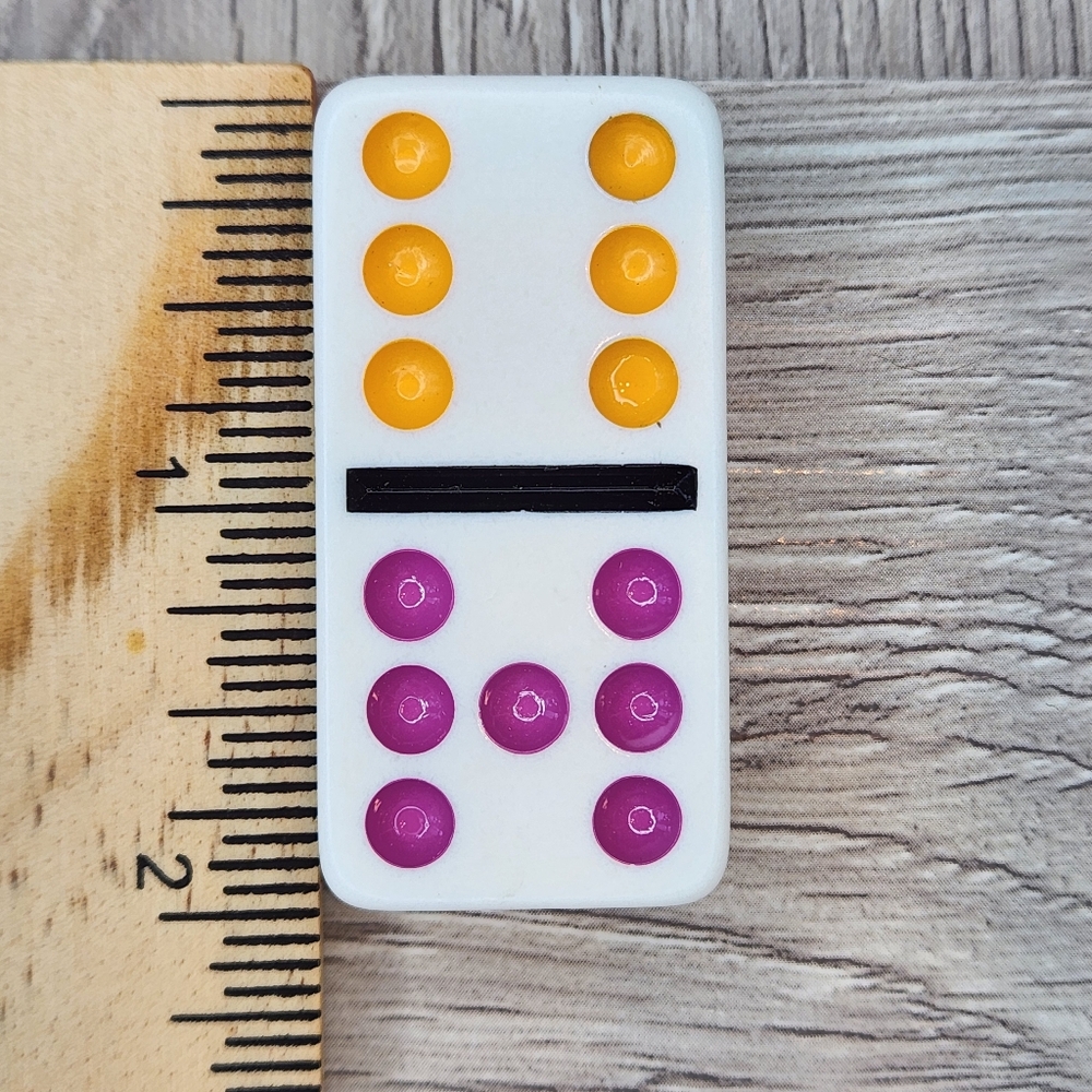 6:7 Replacement Dominoes Large Dot Shiny Color 2 X 1 X 5/8th